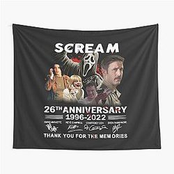 Scream 25th Anniversary Cast Signed Sidney Gale Weathers Dwight Gifts Vintage Unisex T-Shirt Sweatshirt Tapestry