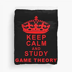 Keep Calm and Study Game Theory - Game Nerds Gift Ideas Duvet Cover