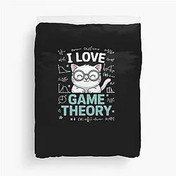 I Love Math Cats Game Theory Duvet Cover