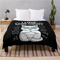 I Love Math and Cats - Game Theory Throw Blanket