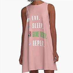 Eat Sleep Game Theory Retire A Line Dress