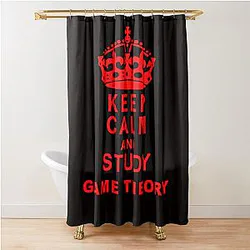 Keep Calm and Study Game Theory Gift Ideas Shower Curtain