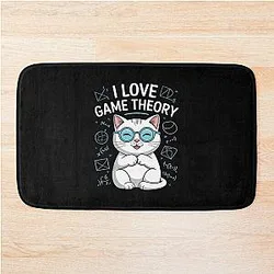 I Love Math and Cats - Game Theory Bath Mat