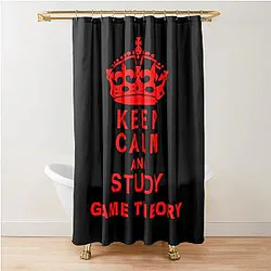 Keep Calm and Study Game Theory Shower Curtain Gift Ideas for Game Nerds
