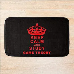 Keep Calm and Study Game Theory Bath Mat