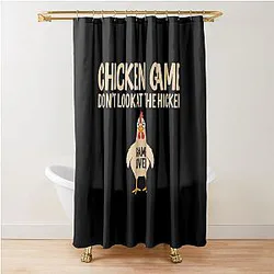Chicken Game Theory Design Funny Shower Curtain