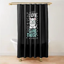 I Love Math and Cats Shower Curtain - Game Theory