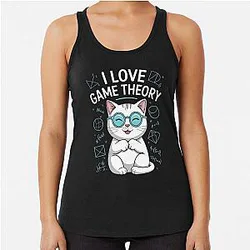 I Love Math and Cats Game Theory Racerback Tank Top