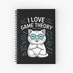 I Love Math and Cats Game Theory Spiral Notebook