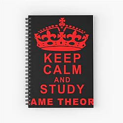 Keep Calm and Study Game Theory - Game Gift Spiral Notebook