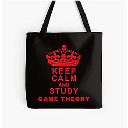 Keep Calm and Study Game Theory Gift Ideas All Over Print Tote Bag