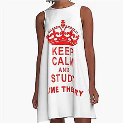 Keep Calm and Study Game Theory A-Line Dress