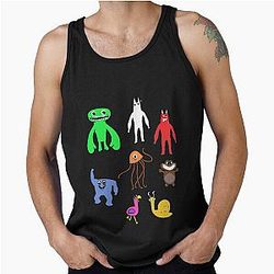 Cute Garden of Characters Active Tank Top