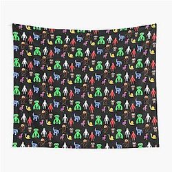 Cute Garden of Banana Characters Tapestry