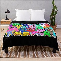 Garten of Banban collage of characters chapters 1-4 Throw Blanket