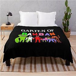 Garden of Banana Characters Throw Blanket