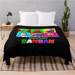Garten of Banban Characters Throw Blanket