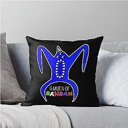 Nababar Garten of Banban Logo and Characters. Horror games 2023 Throw Pillow