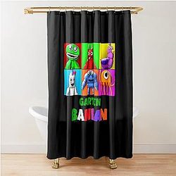 Garden of Banba characters shower curtain