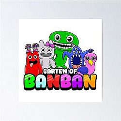 Garten of Banban Characters Roblox Game Poster
