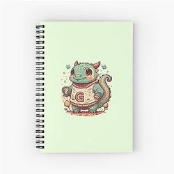 Cute Dragon Letter Spiral Notebook