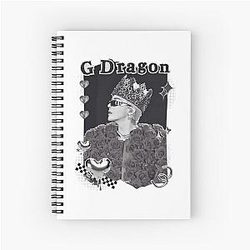 G-Dragon K-Pop Soloist from Big Bang Black Collage Design Spiral Notebook