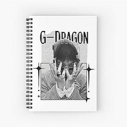 G-Dragon K-pop Soloist from Big Bang Monochrome Design Collage Spiral Notebook