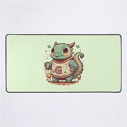 Cute Dragon Letter G Desk Mat