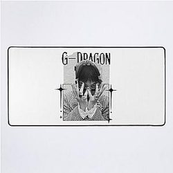 G-Dragon K-pop Soloist from Big Bang Monochrome Classic Design Collage Desk Mat