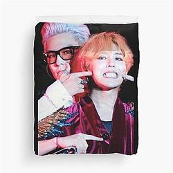 GTOP G-DRAGON Top poke Viral moment World Tour comeback Big Bang K-pop group Duvet Cover