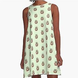 Cute Dragon Letter G A Line Dress