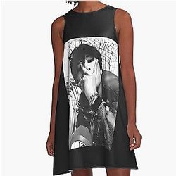 G-Dragon Bermensch Black and White Poster 2025 World Tour Comeback Big Bang Kpop Group A-Line Dress
