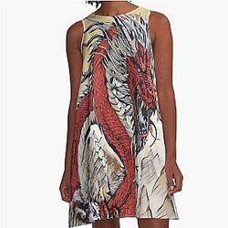 Chinese Dragon A-Line Dress