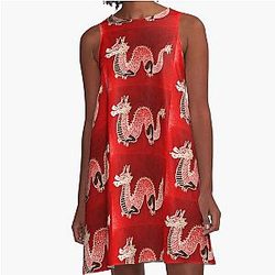 Red A-Line Dress