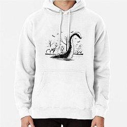 Halloween Party Bigfoot Alien Meet Loch Ness Dragon Spooky Pullover Hoodie By Merch Limited Edition Perfect Gig