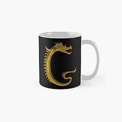 Letter of the Dragonfont Initial Capital Monogram Classic Mug