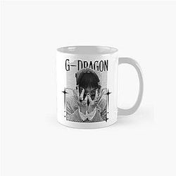 G-Dragon K-pop Soloist from Big Bang Monochrome Black and White Classic Design Collage Mug