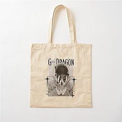 G-Dragon, Kpop Soloist from Big Bang, Monochrome Classic Design Cotton Tote Bag