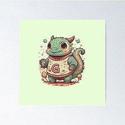 Cute Dragon Letter G