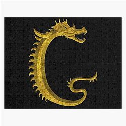 Letter of the Dragonfont Initial Capital Monogram (Dragon) Jigsaw Puzzle