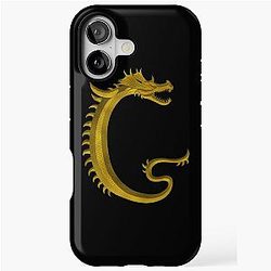 Letter of the Dragonfont Initial Capital Monogram (Dragon) iPhone Tough Case