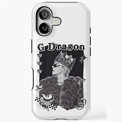 G-Dragon Kpop Soloist from Big Bang Black White Collage Design iPhone Case