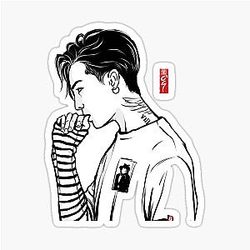 G-Dragon Illustration Style Sticker