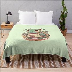 Cute Dragon Letter G Throw Blanket