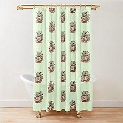 Cute Dragon Letter G Shower Curtain