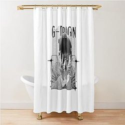 G-Dragon K-pop Soloist from Big Bang Monochrome Classic Collage Shower Curtain