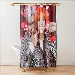 G Dragon Top Übermensch World Tour comeback Big Bang Kpop group Shower Curtain