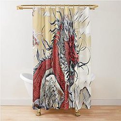 Chinese Dragon Shower Curtain