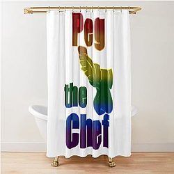 Pig the Chef! Dragon Full Rainbow Shower Curtain