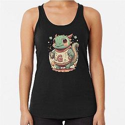 Cute Dragon Letter G Racerback Top
